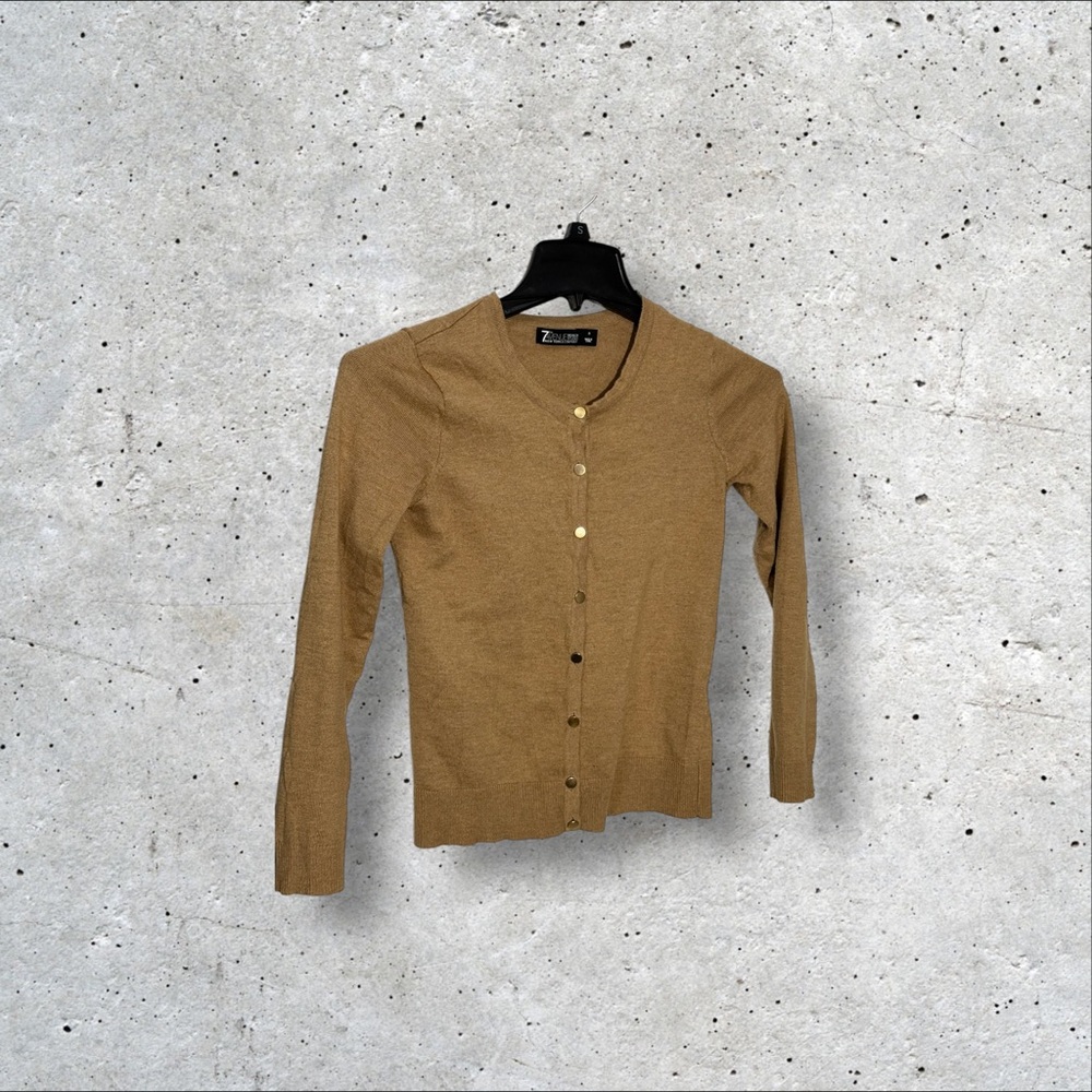 New York and Company Cardigan Tan EUC